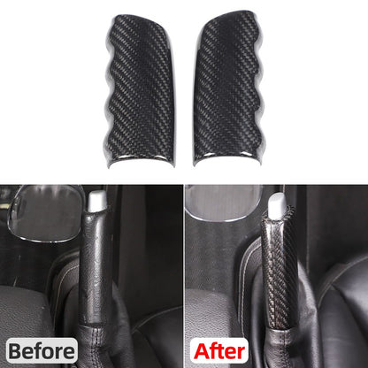 Real Carbon Fiber Emergency Brake Handle Cover Trim For Corvette C6 2005-2013 24