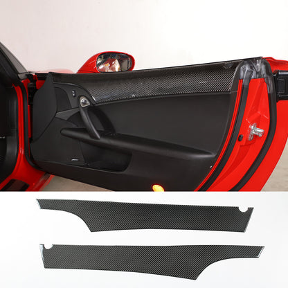 Carbon Fiber Interior Door Upper Panel Trim Sticker For Corvette C6 2005-2013 2