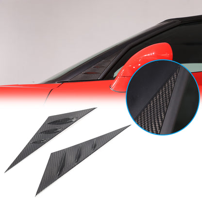 Real Carbon Fiber Window Triangle A-Pillar Cover Trim For Corvette C6 2005-13 20