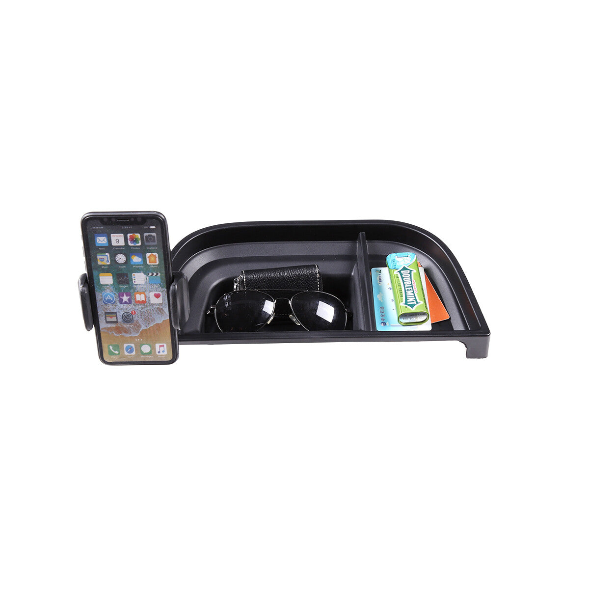Dashboard Cell Phone Holder Mount with Storage Tray Box for Ford Maverick 2022+ 9