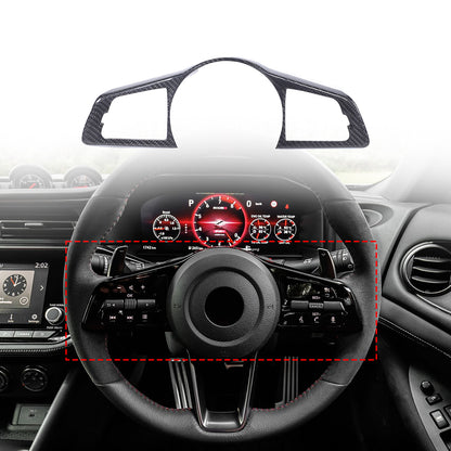 Real Carbon Fiber Steering Wheel Button Cover Trim For Nissan Z RZ34 400Z 2023+ 2