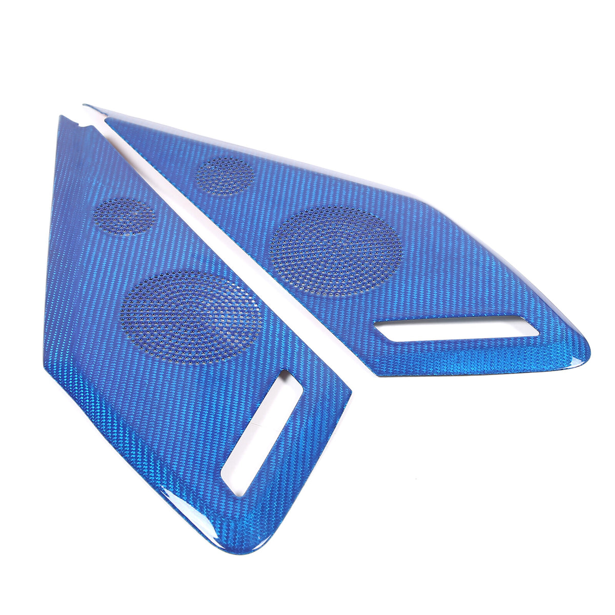 Blue Real Carbon Fiber Inner Door Speaker Panel Cover For Corvette C8 2020-2026 5