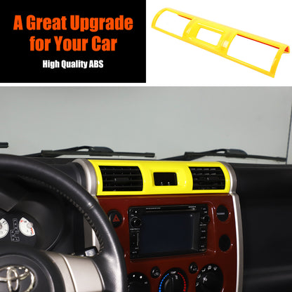 Yellow ABS Interior Center Console Trim Cover for Toyota FJ Cruiser 2007-2021 59