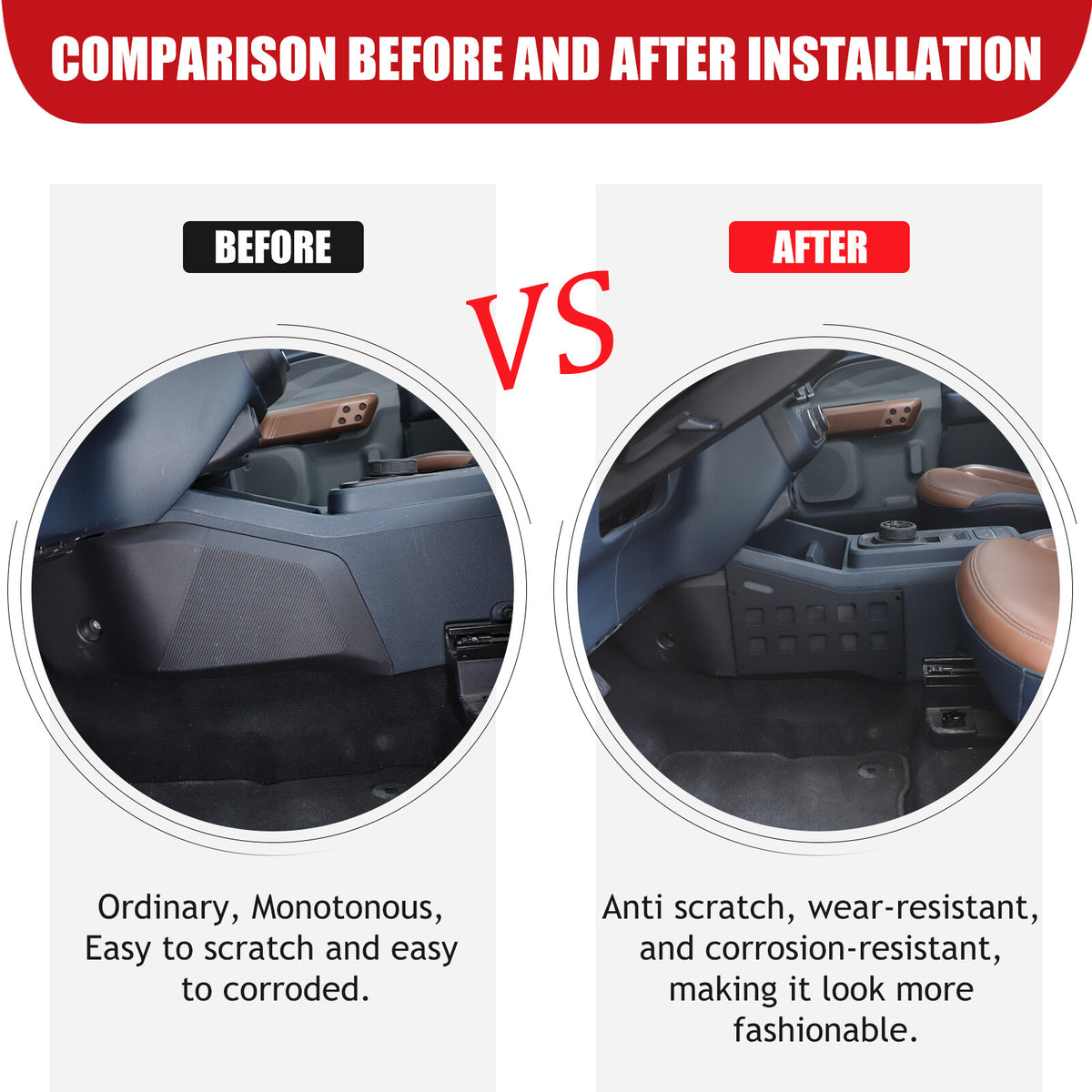 Aluminum Alloy Center Console Side Strorage Hanger Bag For Ford Maverick 2022+ 4