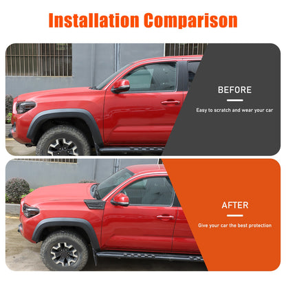 Carbon Fiber ABS Side Fender Upper Trim Cover For Toyota Tacoma 2016-2019 24