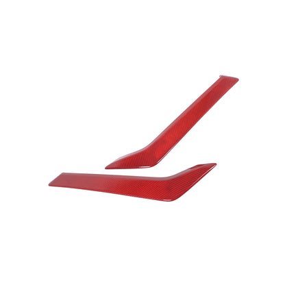 Red Real Dry Carbon Fiber Side Air Fender Vent Trim For Infiniti Q60 2016+ 6
