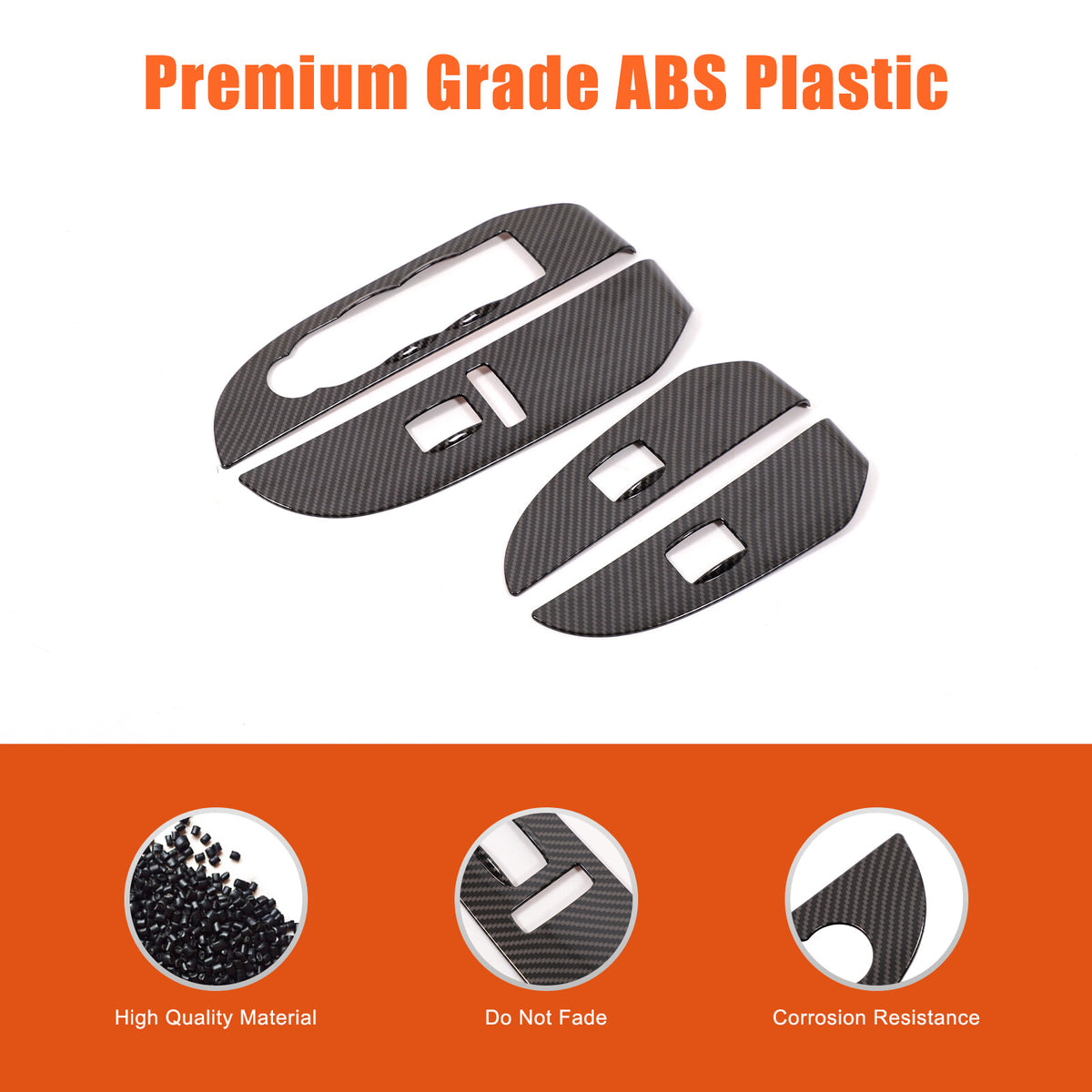 ABS Carbon Fiber Interior Decor Trim Cover For Cadillac Escalade 2007-14 24