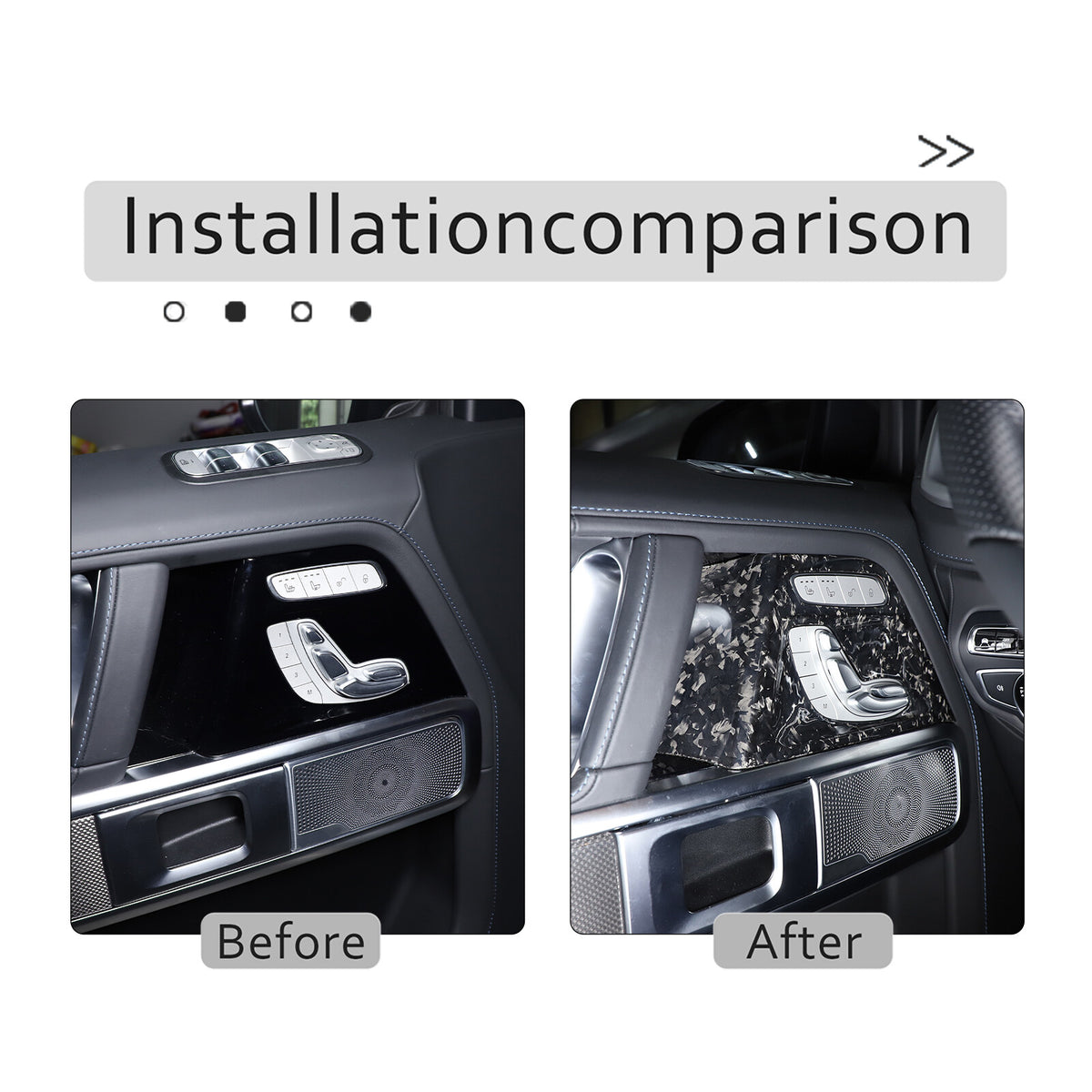 Forged Carbon Fiber Seat Adjustment Button Trim Cover for Benz G-Class 2019-20 4