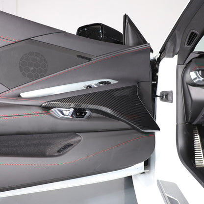Carbon Fiber ABS Interior Door Panel Cover Trim For Corvette C8 2020-26 US 2