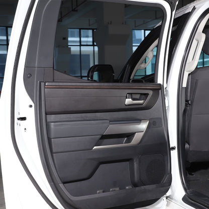 Wood Grain ABS Inner Upper Door Panel Trim For Toyota Tundra CrewMax Cab 2022+ 14