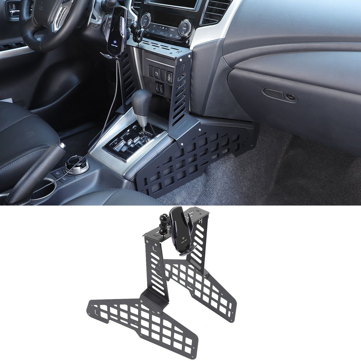 Wireless Center Molle Panel Device Mount For Mitsubishi L200 Triton 2019-23 11