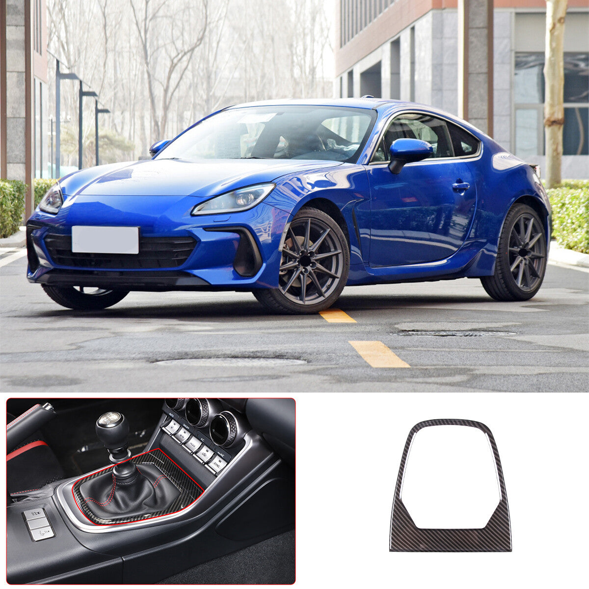 ABS Carbon Fiber Interior Center Console Trim Set Fits For GR86/BRZ 2022-2025 US - Variants 6-10 19