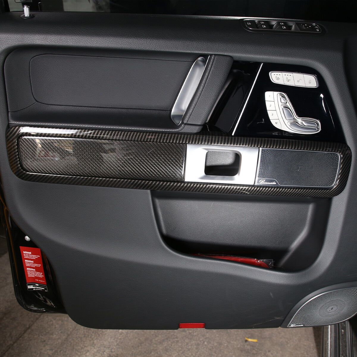 For 19-2021 Mercedes Benz G Class ABS Carbon Fiber Door Handle Frame Trim Cover 5