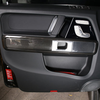 For 19-2021 Mercedes Benz G Class ABS Carbon Fiber Door Handle Frame Trim Cover 5