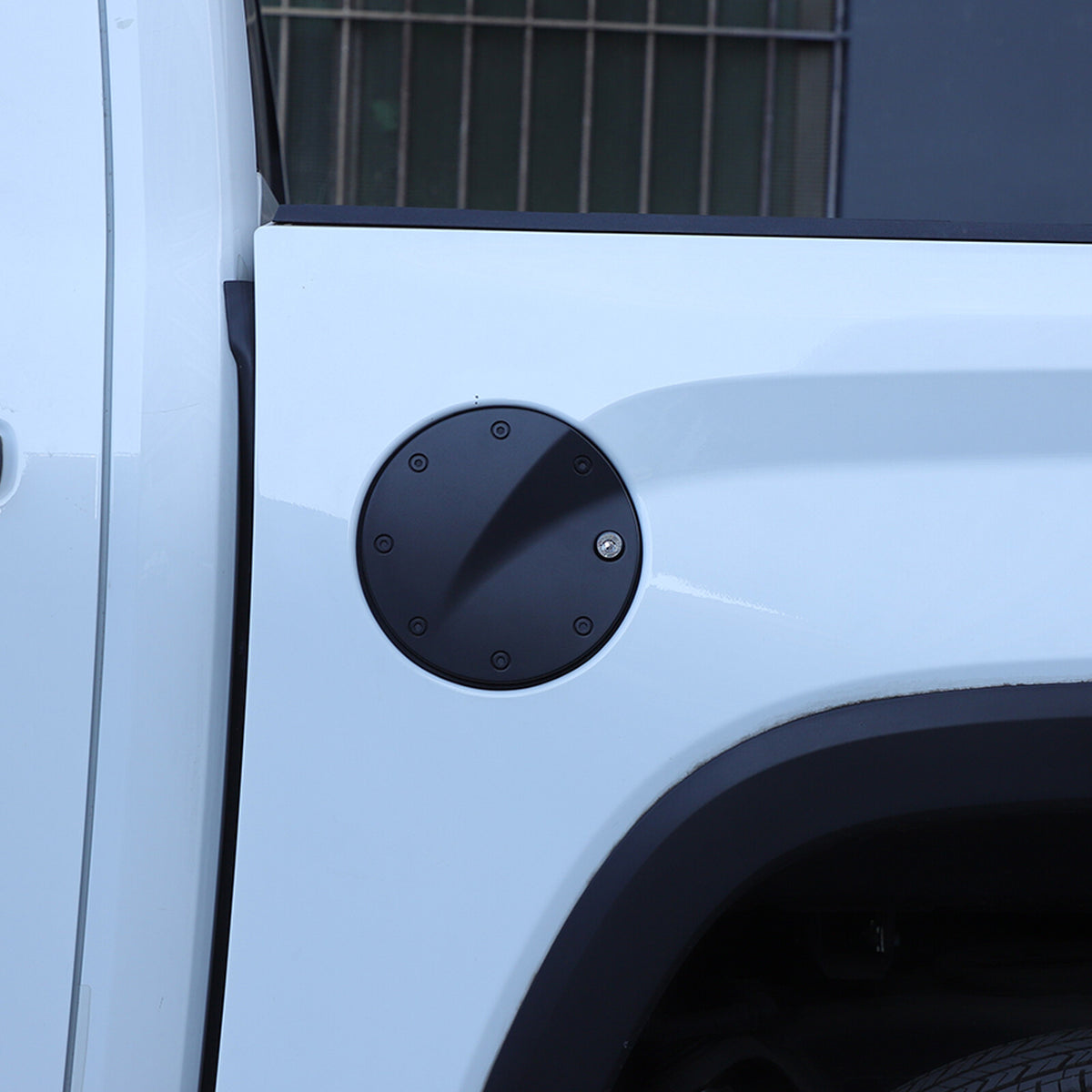 Black Door Fuel Tank Cover W/ Lock Gas Cap Tank Trim For Toyota Tundra 2022-2026 9
