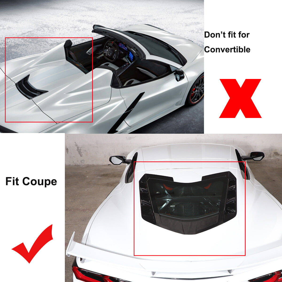 Real Carbon Fiber Full Exterior Set Decor Cover Trim Kit For Corvette C8 2020-26 32