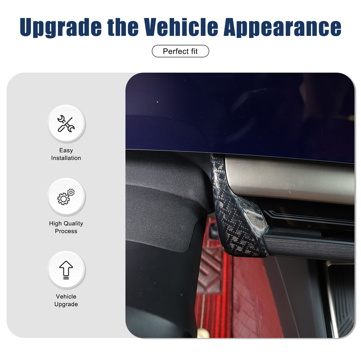X Real Carbon Fiber Dashboard Console Side Trim For BMW 5 Series G60 2024+ 21