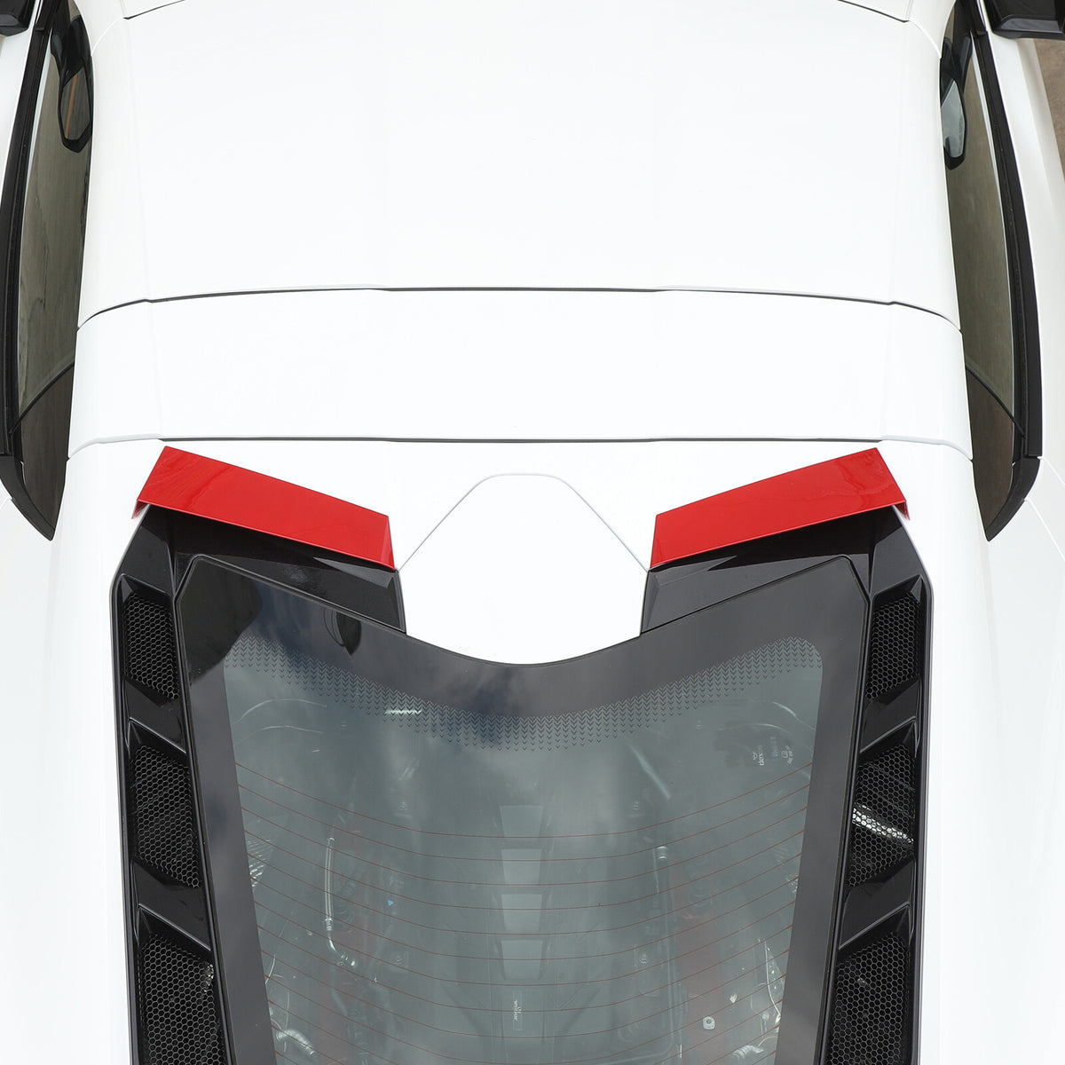 ABS Red Rear Windshield Spoiler Trim Strip For Corvette C8 Coupe 2020+ 10