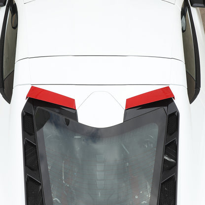 ABS Red Rear Windshield Spoiler Trim Strip For Corvette C8 Coupe 2020+ 10