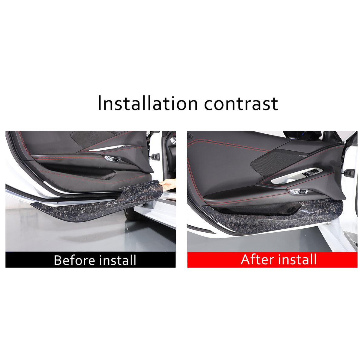 Forged Real Carbon Fiber Full Interior Set Cover Trim Kit For Corvette C8 20-25 - Variants 36-40 36