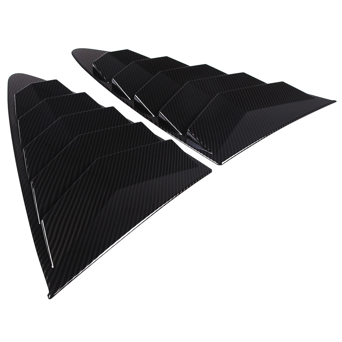 ABS Carbon Fiber Rear Side Window Louver Cover For Jaguar F-TYPE Coupe 13-24 7