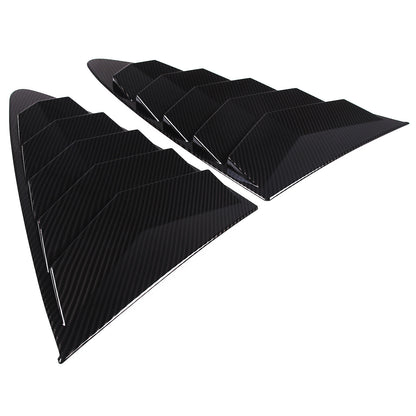 ABS Carbon Fiber Rear Side Window Louver Cover For Jaguar F-TYPE Coupe 13-24 7