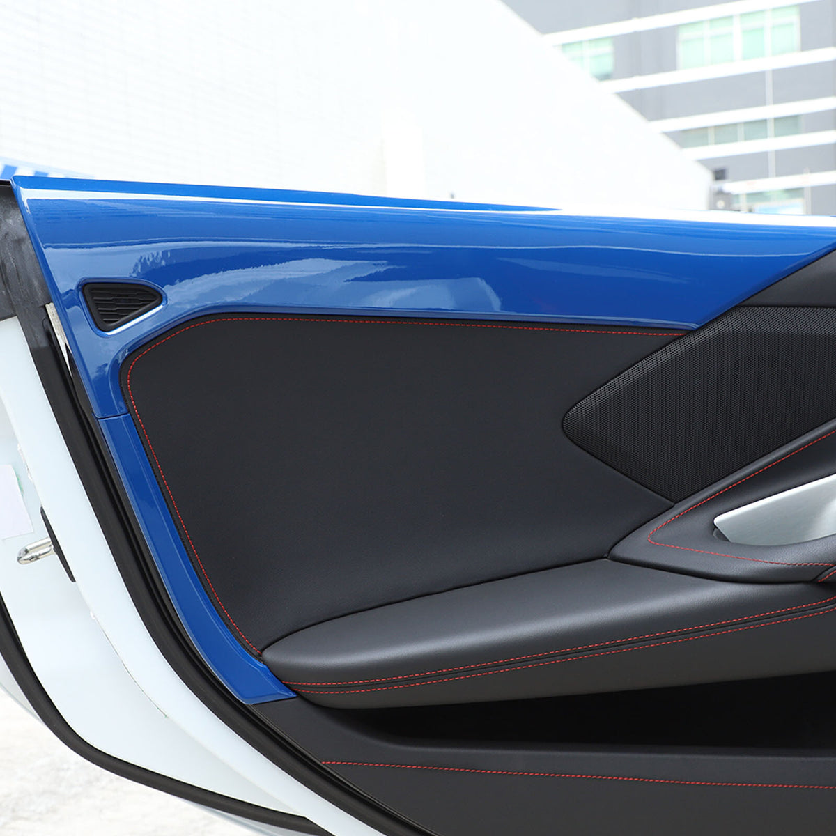 Blue ABS Inner Interior Door Panel Cover Trim For Corvette C8 Z51 Z06 2020-26 18
