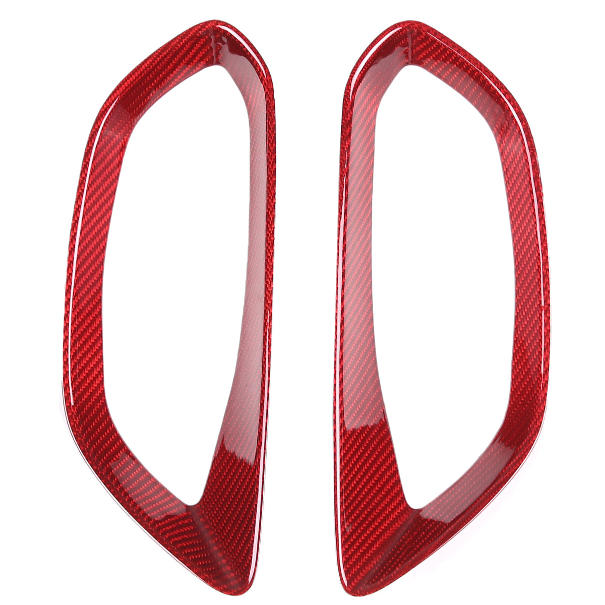 Red Carbon Fiber Seat Adjustment Button Trim Cover For Corvette C8 2020-26 15