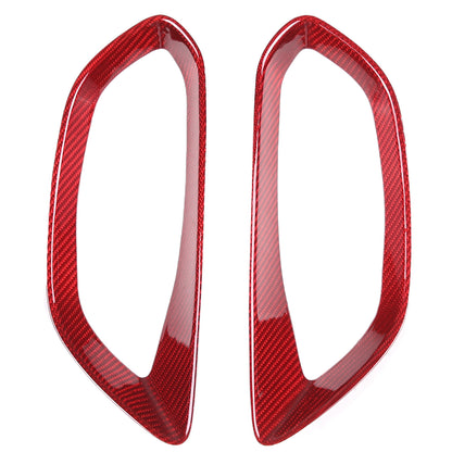 Red Carbon Fiber Seat Adjustment Button Trim Cover For Corvette C8 2020-26 15