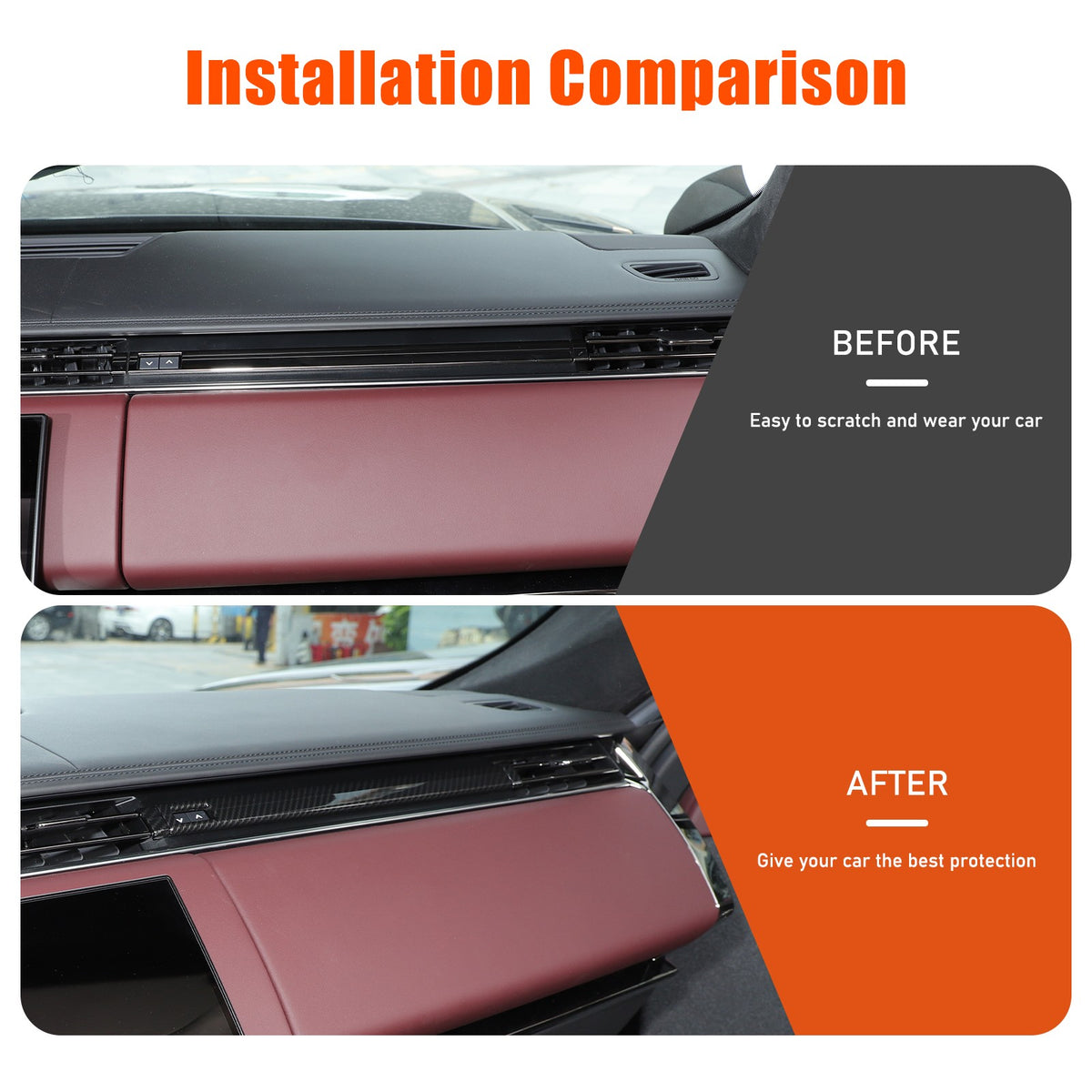Carbon Fiber Dashboard Air Vent Side Trim For LR Range Rover Sport/Vogue 23+ US 23