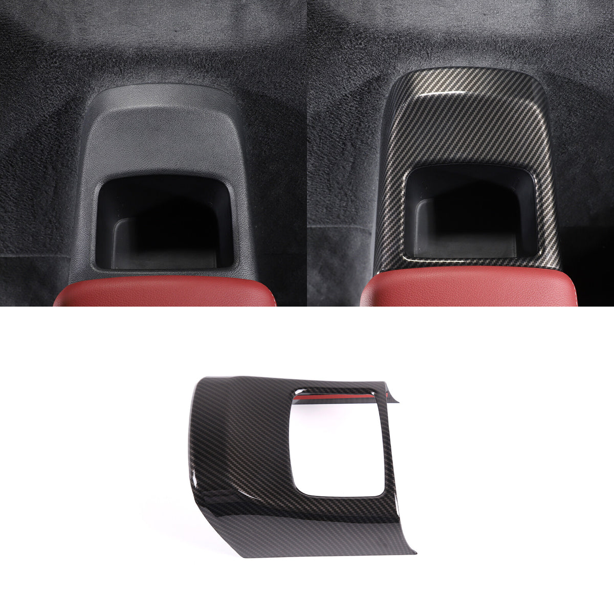 ABS Carbon Rear storage compartment box cover trim For Toyota GR Supra 19-24 US 3