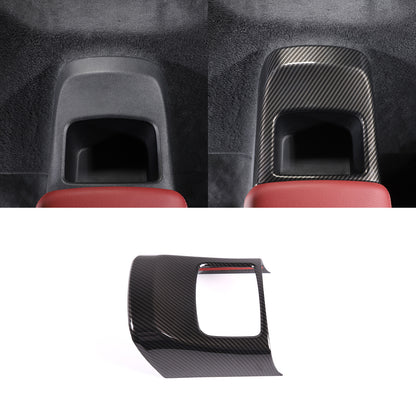 ABS Carbon Rear storage compartment box cover trim For Toyota GR Supra 19-24 US 3