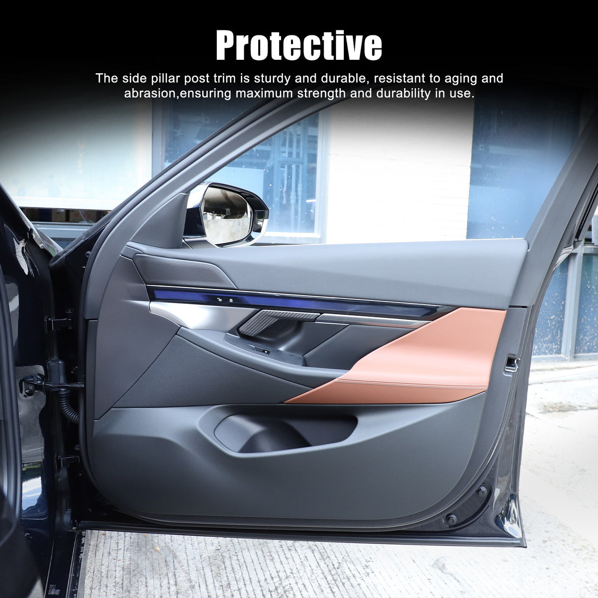Matte Real Carbon Fiber Inner Door Handle Cover Trim For BMW 5 Series G60 2024+ 6