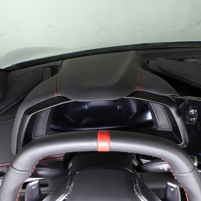 Matte Black Instrument Gauge Cluster Cover Trim For Corvette C8 Z51 Z06 2020-25 8
