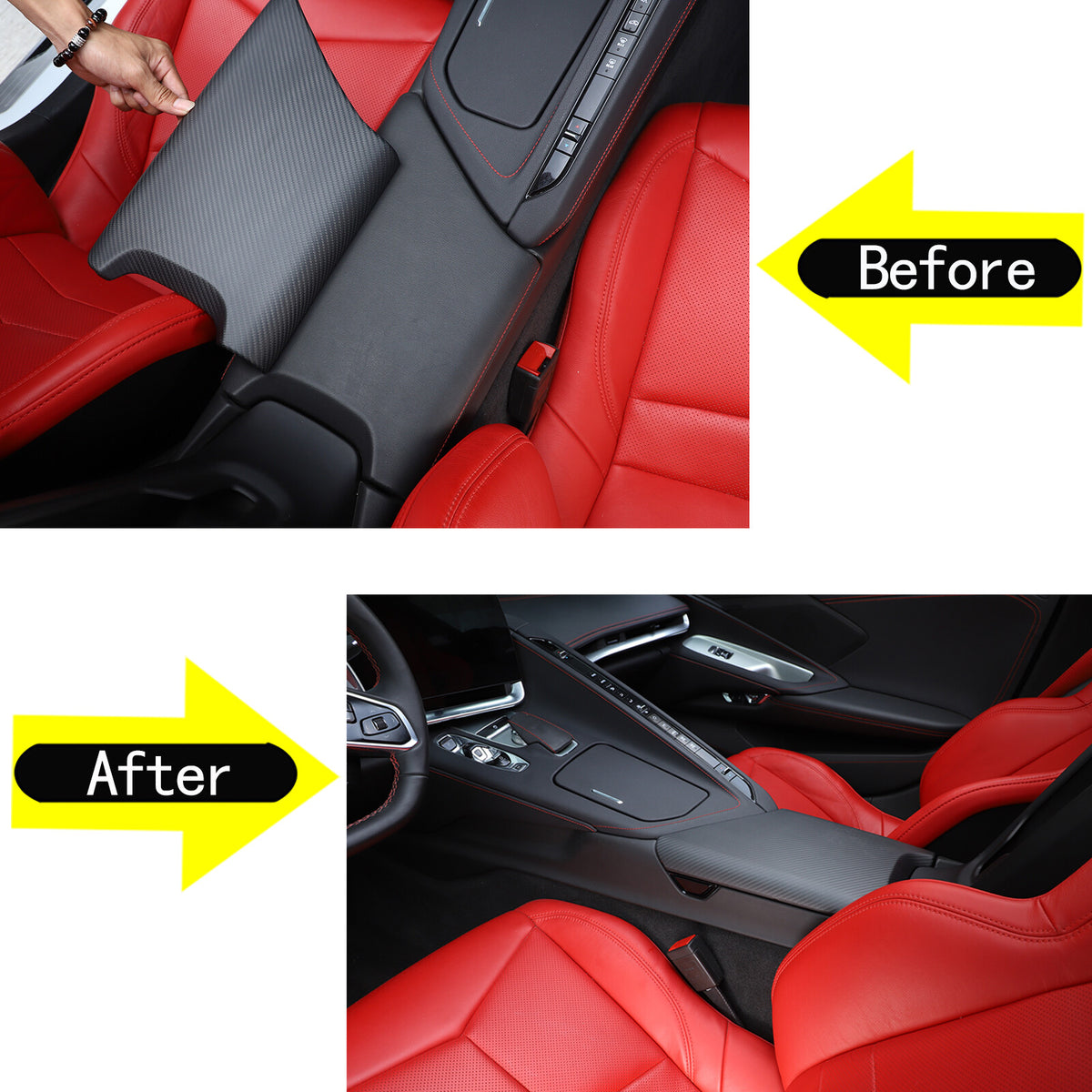 Matte Real Carbon Fiber Interior Exterior Trim Cover For Corvette C8 2020-25 34
