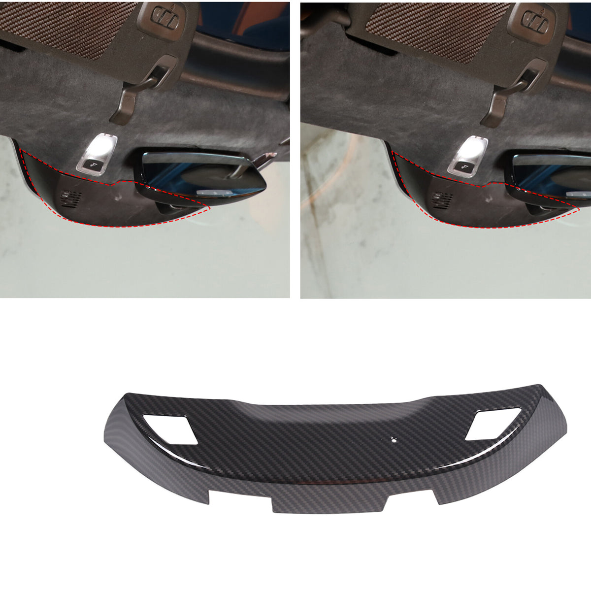 ABS Carbon Fiber Interior Center Console Panel Trim Set For Corvette C7 2014-19 - Variants 11-14 18