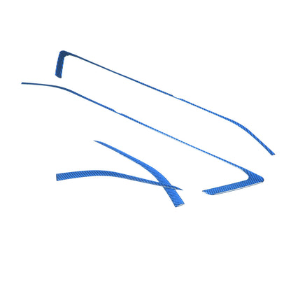 Blue Carbon Fiber Interior Door Panel Trim Sticker Strip For Corvette C8 2020-25 14