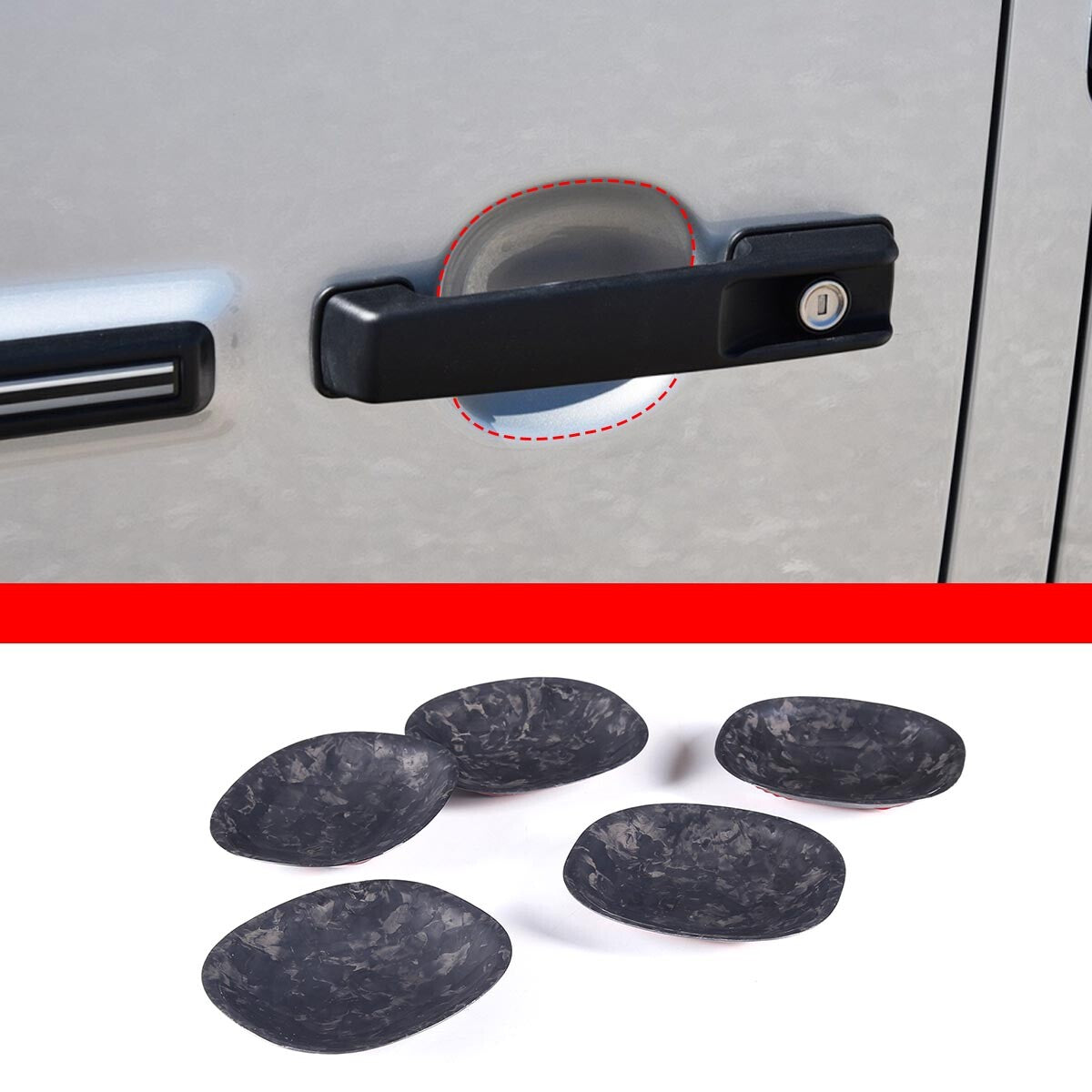 Forged Outer Door Handle Bowl Trim Cover For Benz G Class 2019-2020 9