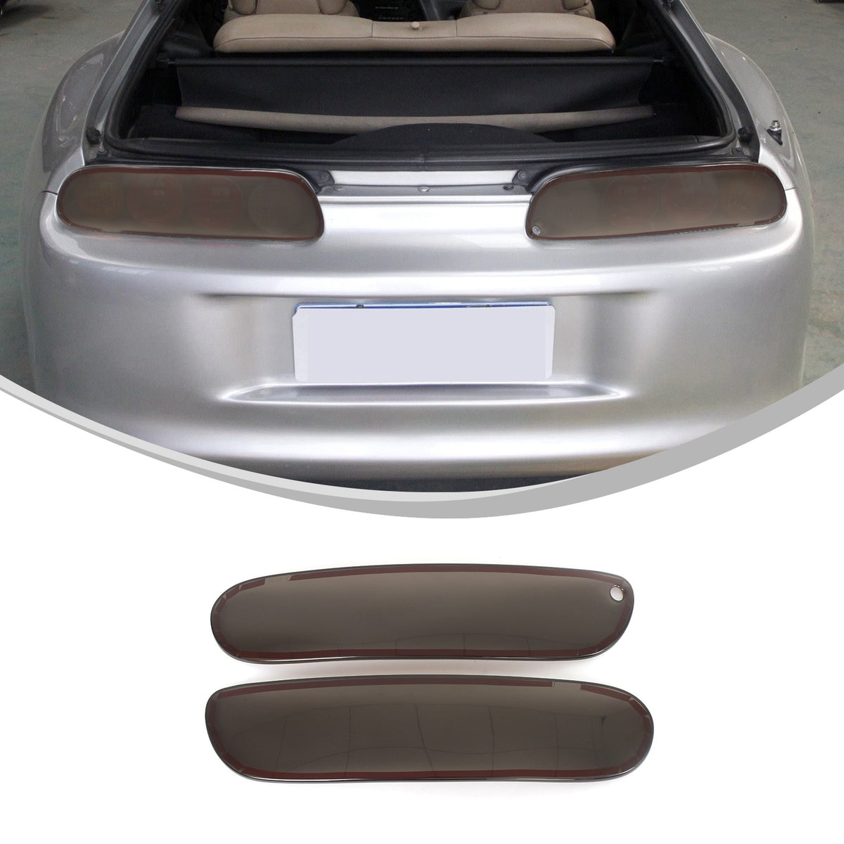 Smoked ABS Tail Light Smoke Housing Cover Trim for Toyota Supra 1993-2002 US 21