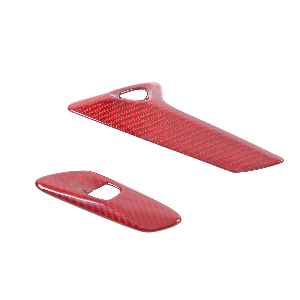 Red Real Carbon Fiber Interior Center Full Trim Set Kit For Corvette C7 2014-19 - Variants 1-5 60