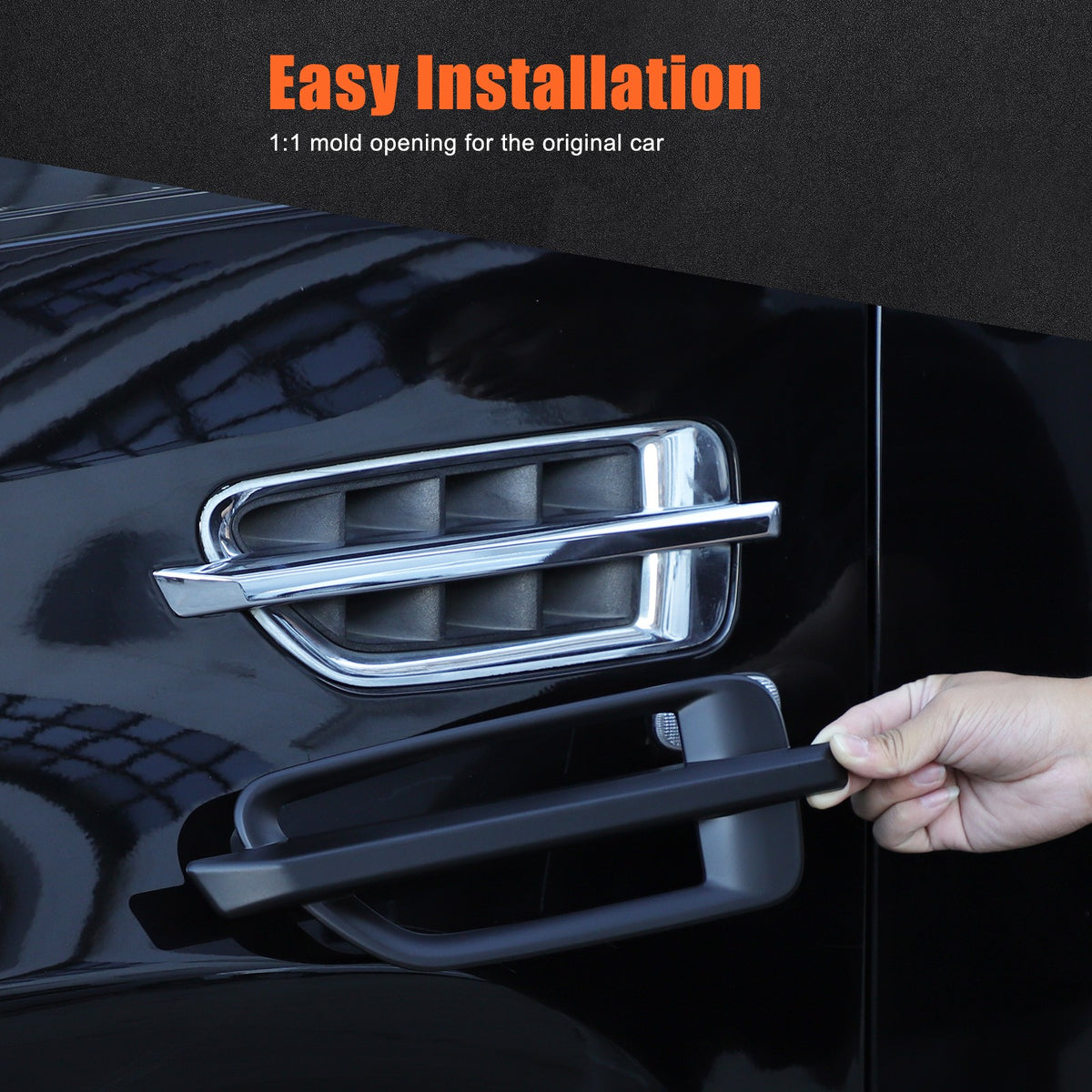 ABS Matte Black Side Air Fender Vent Trim For Cadillac Escalade 2007-2014 US 3