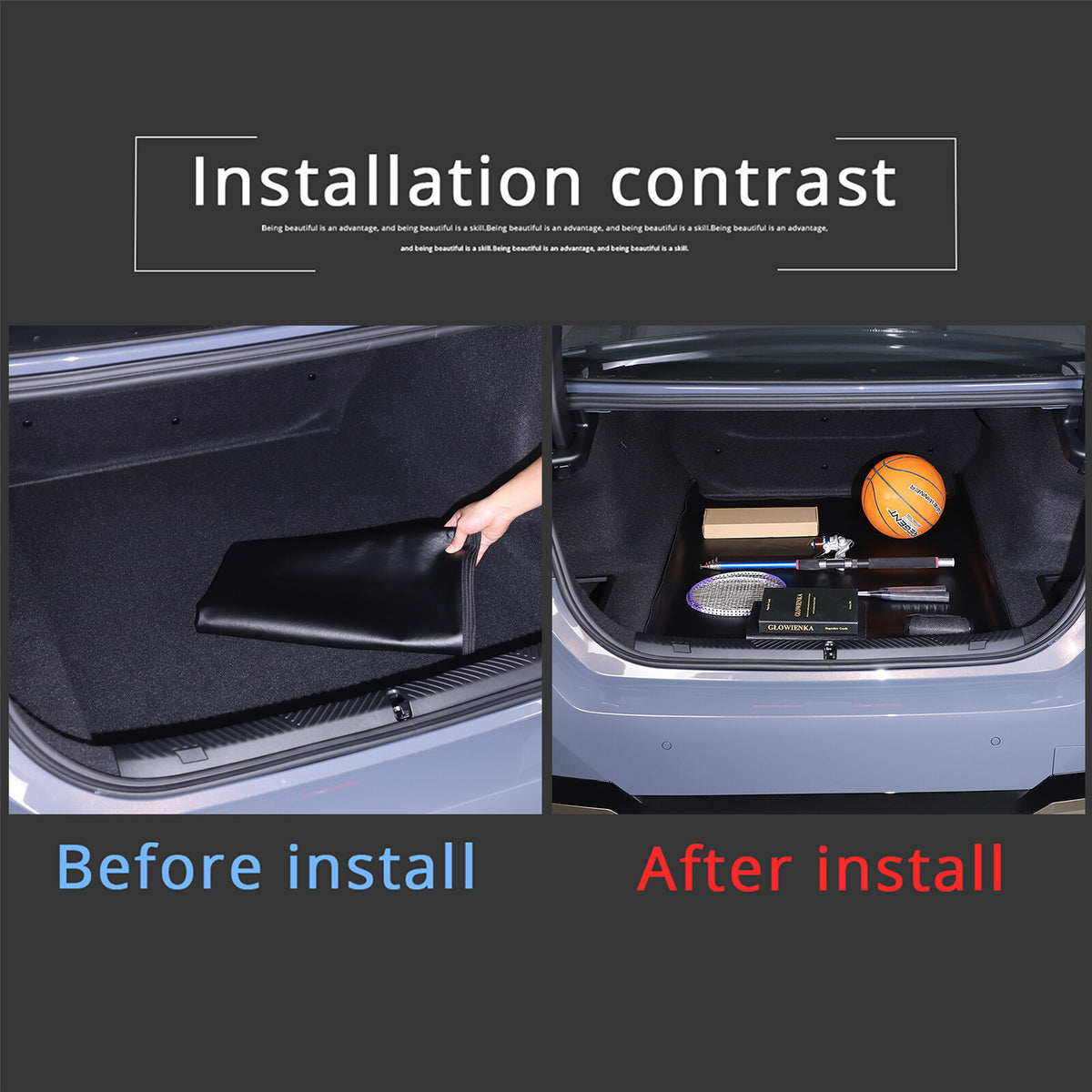Cargo Trunk Tray Cargo Liner Rear Trunk Floor Mat For BMW 5 Series G60 i5 2024+ 5