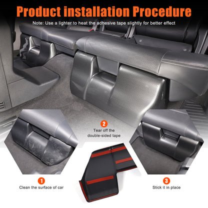 ABS Carbon Rear Seat Anti-kick Panel Trim For Toyota Land Cruiser LC250 24+ 12