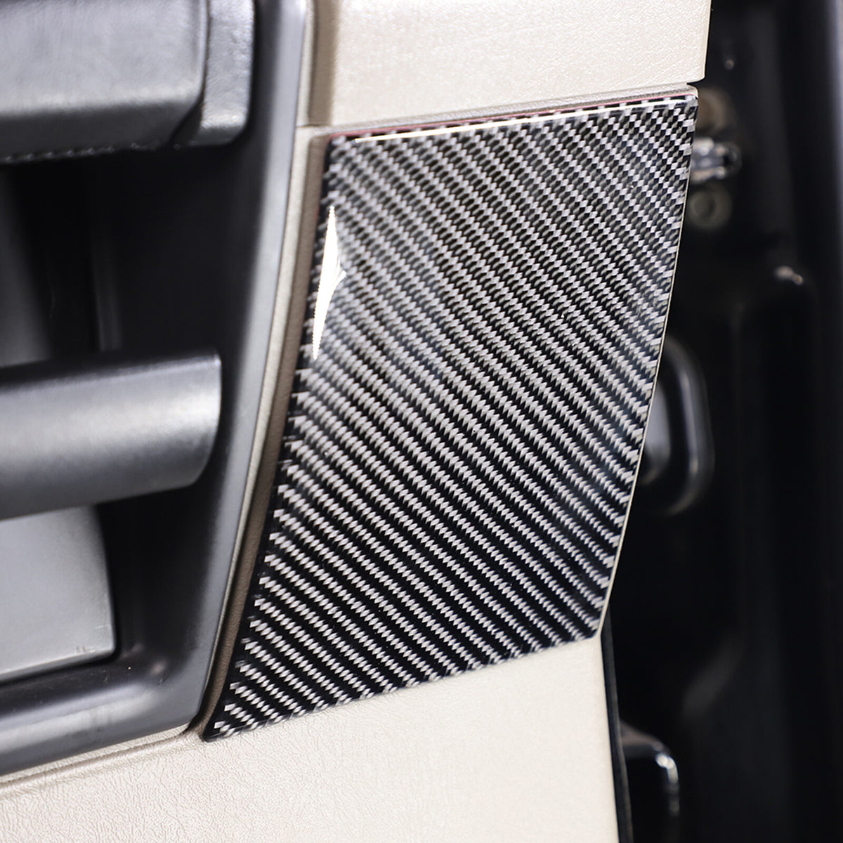 Soft Carbon Fiber Interior Door Panel Trim Stickers for Hummer H2 2003-07 US 5