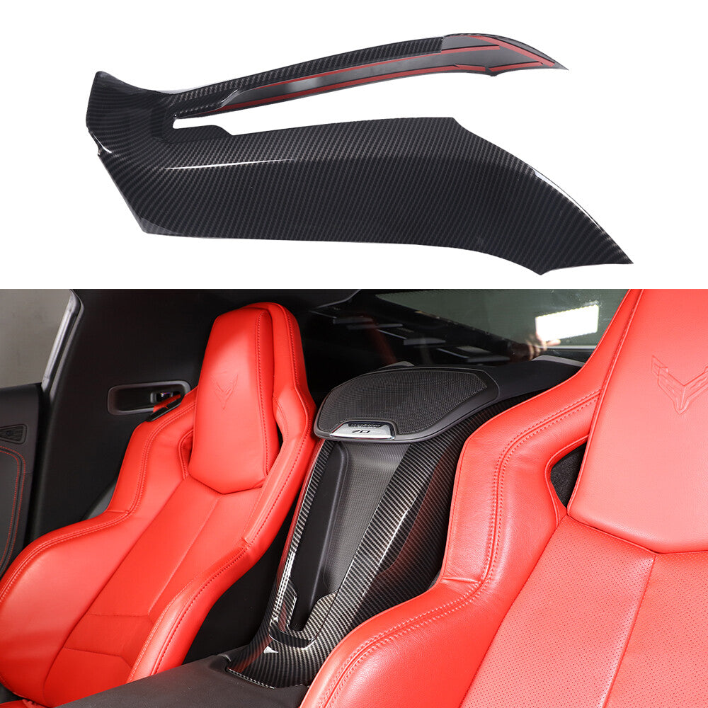 ABS Carbon Fiber Interior Center Console Cover Trim Kit For Corvette C8 2020-26 3