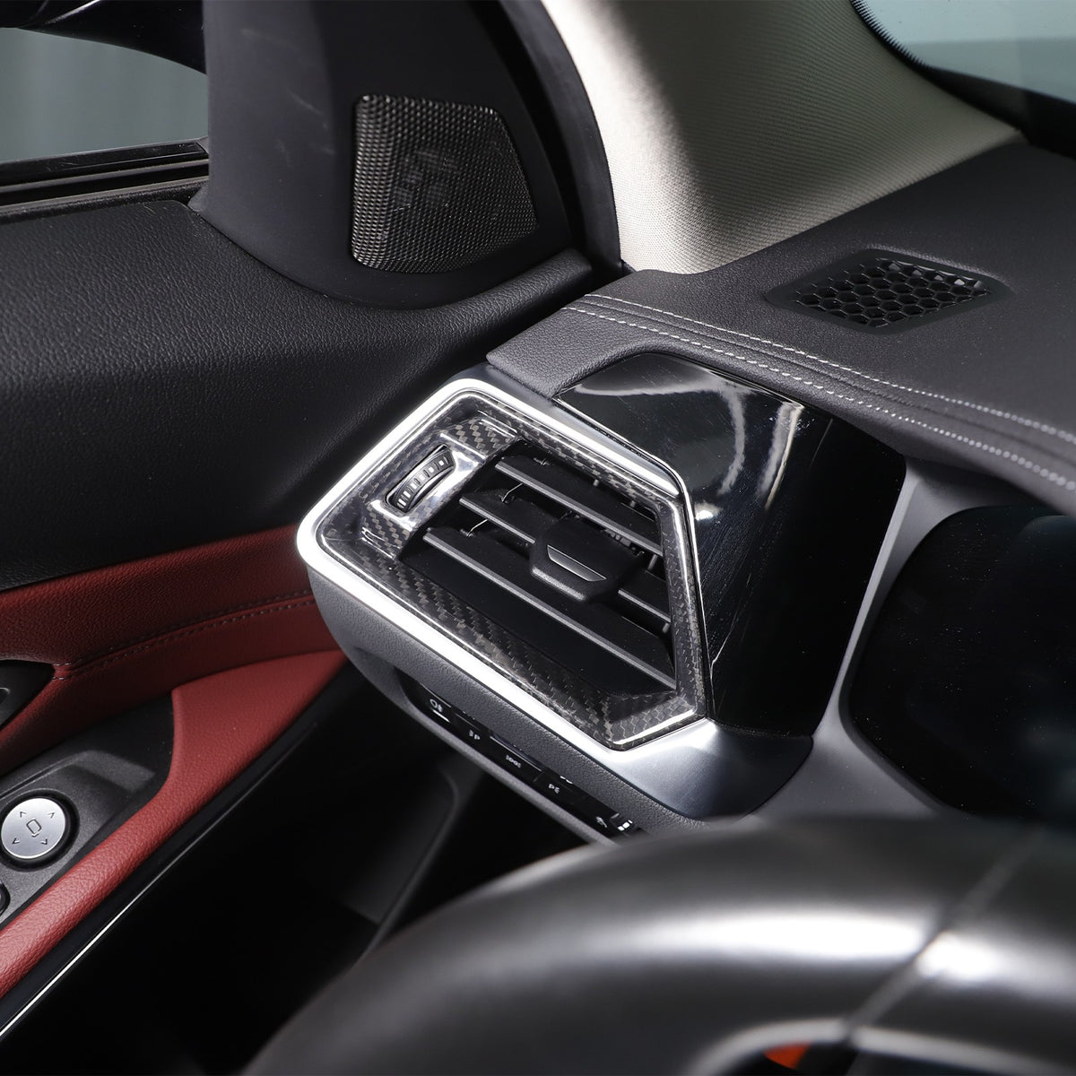 Real Carbon Fiber Side Air Vent Outlet Trim For BMW 3 Series G20 G21 20-22 17