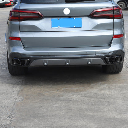 Black Rear Tail Pipe Cover Trim For BMW X5 X6 X7 M60 2019+ 2