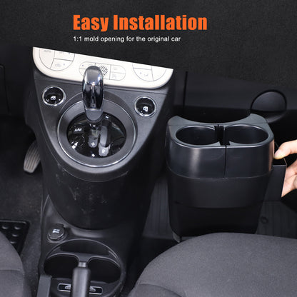Center Lower Cup Storage Box Organizer Tray For Fiat 500 Abarth 595 695 2016+ 9