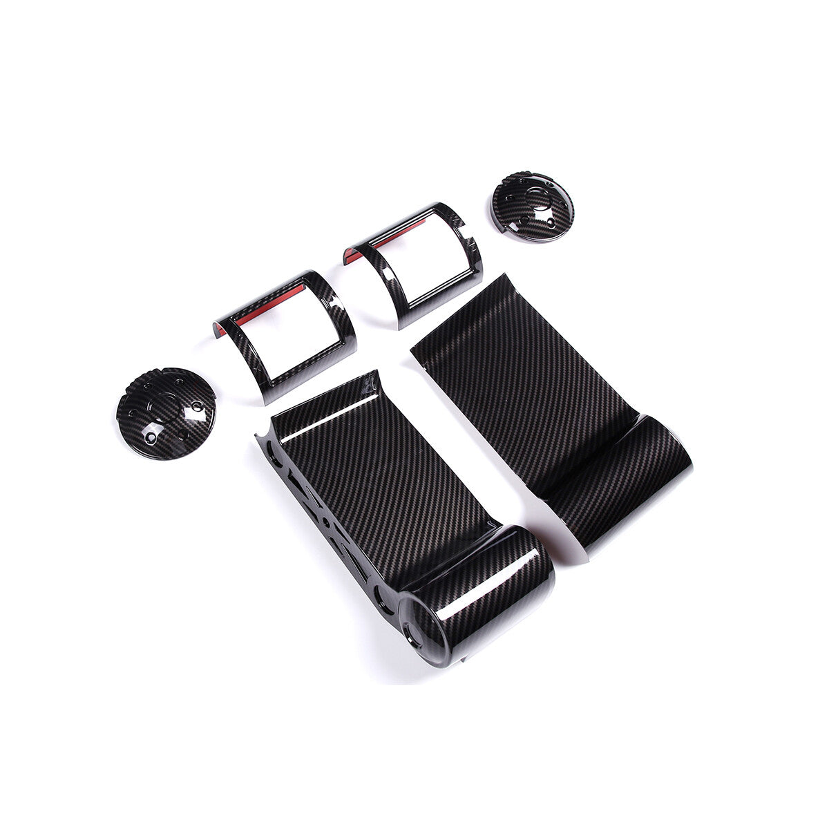 ABS Carbon Fiber Full Interior Center Decoration Trim Kit For FJ Cruiser 2007-21 - Styles 6-10 25