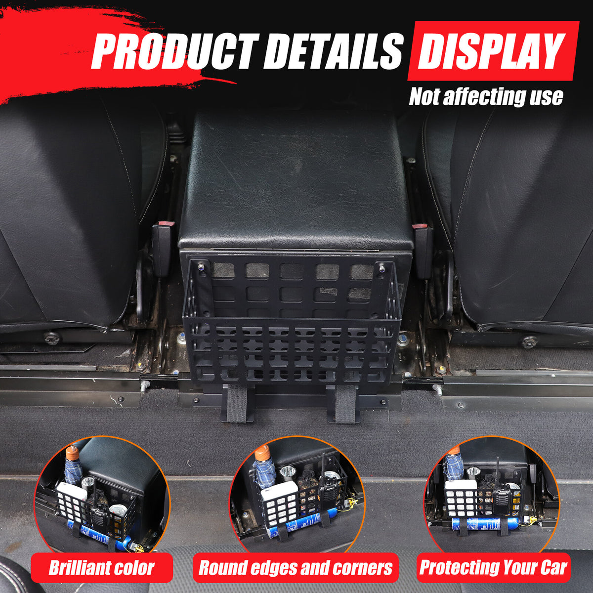 Rear Armrest Storage Box Fire Extinguisher Bracket For LR Defender L316 2004-18 8